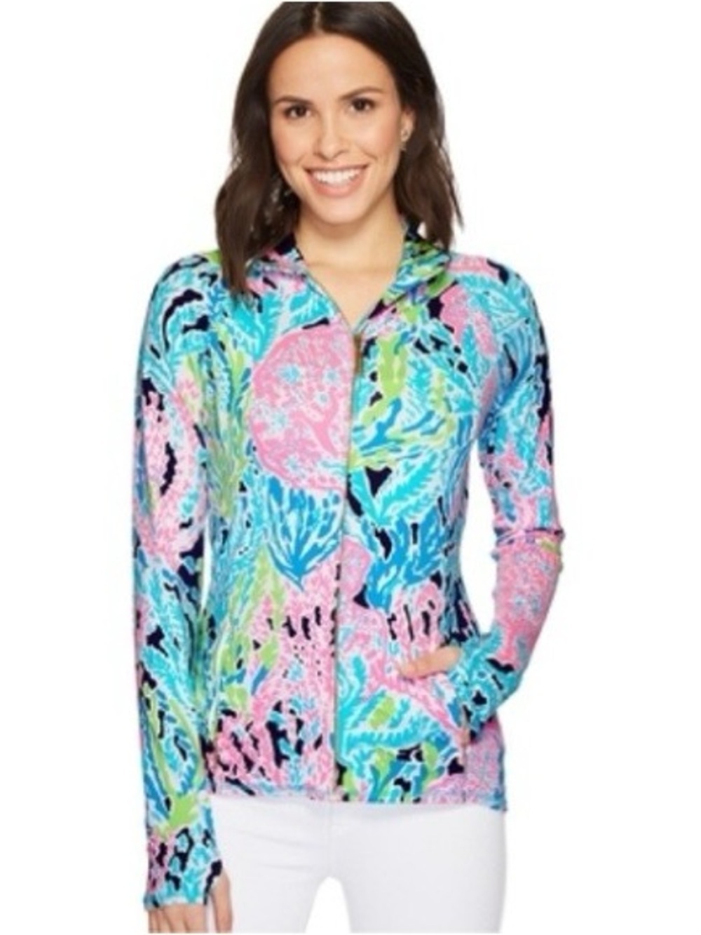 Lilly Pulitzer Luxletic Seaside Aqua Serena Jacket